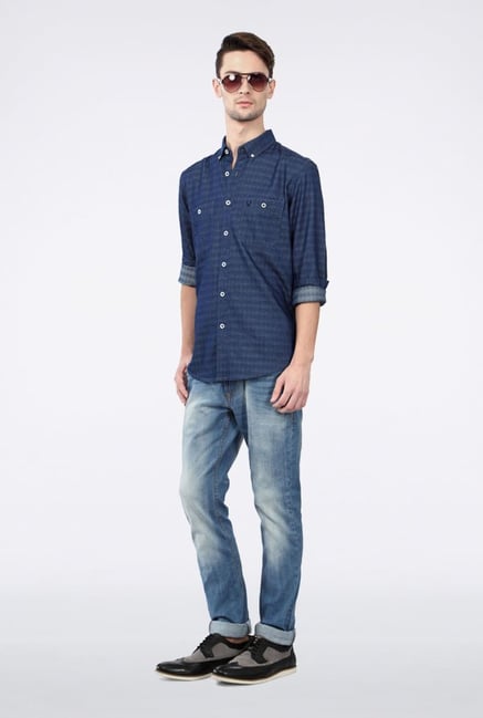 Allen Solly Blue Casual Shirt Allen Solly Blue Casual Shirt