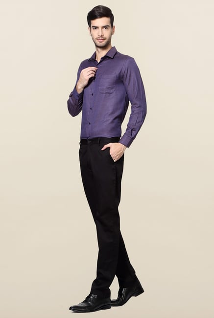 Peter England Black Solid Trouser Peter England Black Solid Trouser