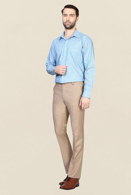 Allen Solly Khaki Solid Trouser Allen Solly Khaki Solid Trouser