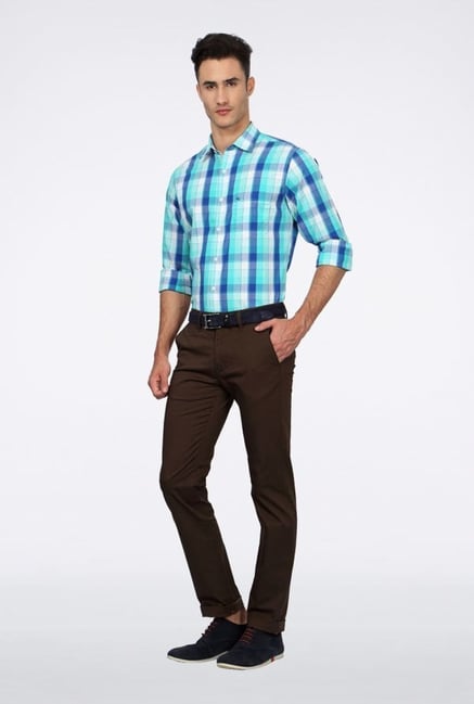 Peter England Blue Slim fit Casual Shirt Peter England Blue Slim fit Casual Shirt