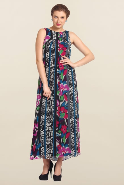 Avirate Multicolor Printed Maxi Dress Avirate Multicolor Printed Maxi Dress