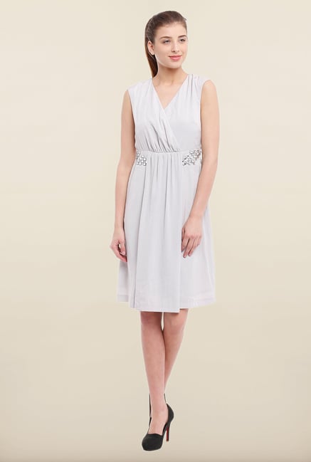Avirate Grey Embellished Princess Panel Dress Avirate Grey Embellished Princess Panel Dress