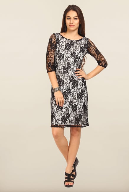 Avirate Black Lace Shift Dress Avirate Black Lace Shift Dress