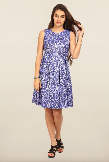 Avirate Blue Lace Princess Panel Dress Avirate Blue Lace Princess Panel Dress