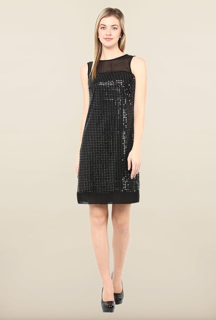 Avirate Black Embellished Above Knee Dress Avirate Black Embellished Above Knee Dress