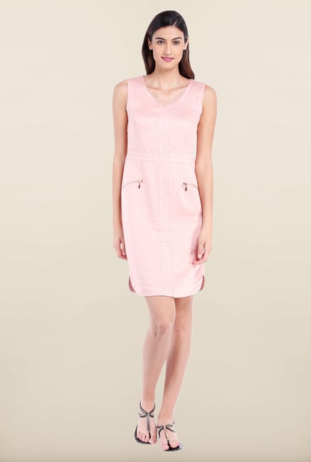 Avirate Pink Solid Tunic Dress Avirate Pink Solid Tunic Dress