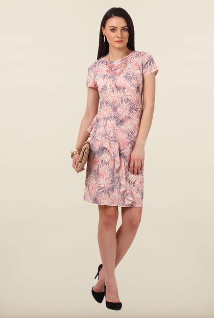 Avirate Pink Printed Shift Dress Avirate Pink Printed Shift Dress