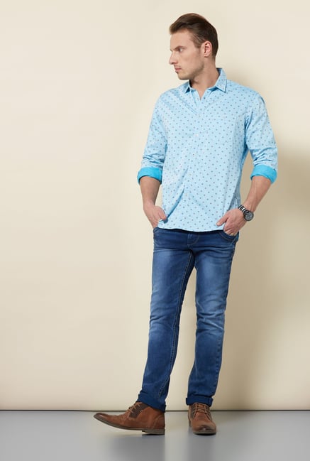 Killer Sky Blue Printed Shirt Killer Sky Blue Printed Shirt