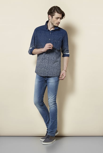 Killer Navy Sprinkle Printed Shirt Killer Navy Sprinkle Printed Shirt