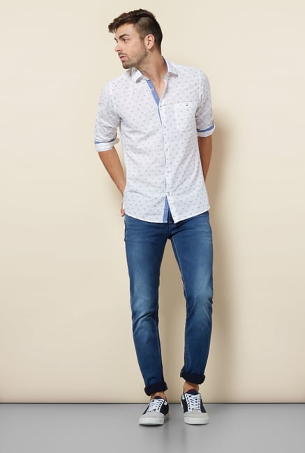 Lawman White Printed Casual Shirt Lawman White Printed Casual Shirt