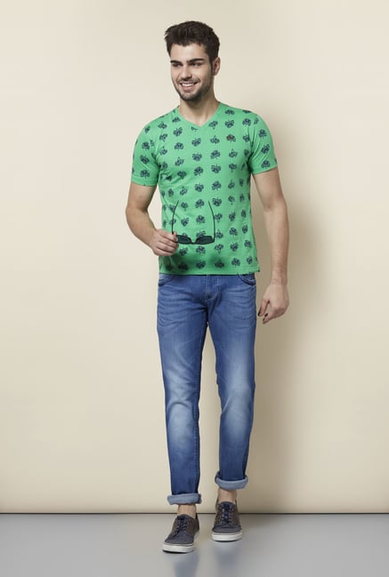 Lawman Green Printed T shirt Lawman Green Printed T shirt
