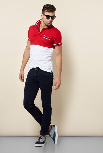 Lawman Red & White Solid T shirt Lawman Red & White Solid T shirt