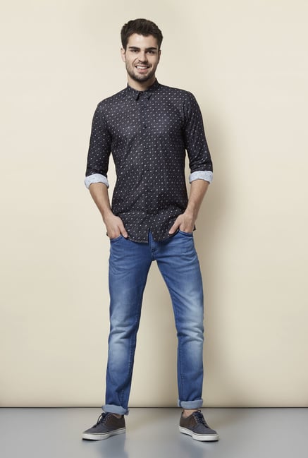 Lawman Black Printed Casual Shirt Lawman Black Printed Casual Shirt