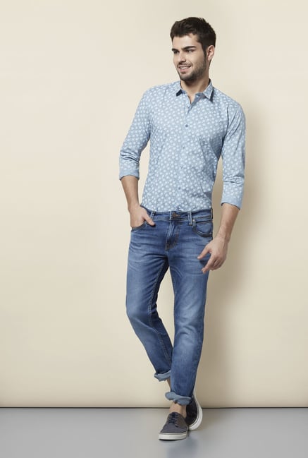 Lawman Blue Floral Print Shirt Lawman Blue Floral Print Shirt