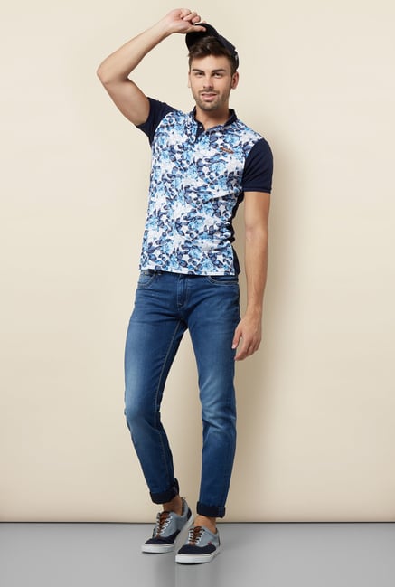 Lawman Navy Floral Print T shirt Lawman Navy Floral Print T shirt