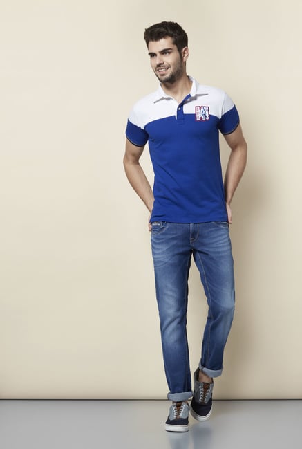 Lawman Navy & White Solid T shirt Lawman Navy & White Solid T shirt