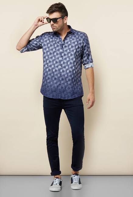 Lawman Navy Slim Fit Casual Shirt Lawman Navy Slim Fit Casual Shirt