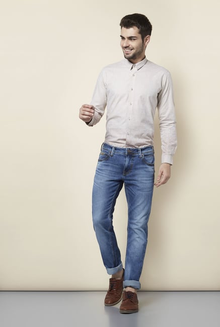 Lawman Beige Printed Casual Shirt Lawman Beige Printed Casual Shirt