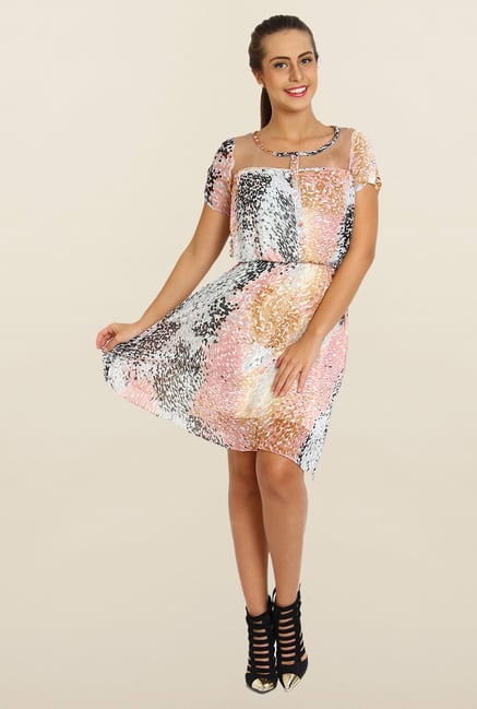 Avirate Multicolor Printed Princess Panel Dress Avirate Multicolor Printed Princess Panel Dress