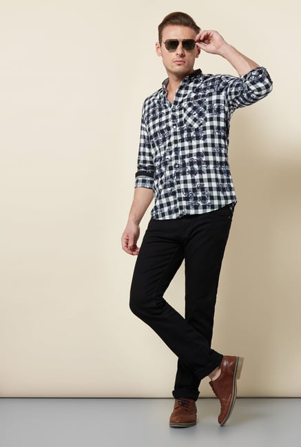 Killer Black Checks Casual Shirt Killer Black Checks Casual Shirt