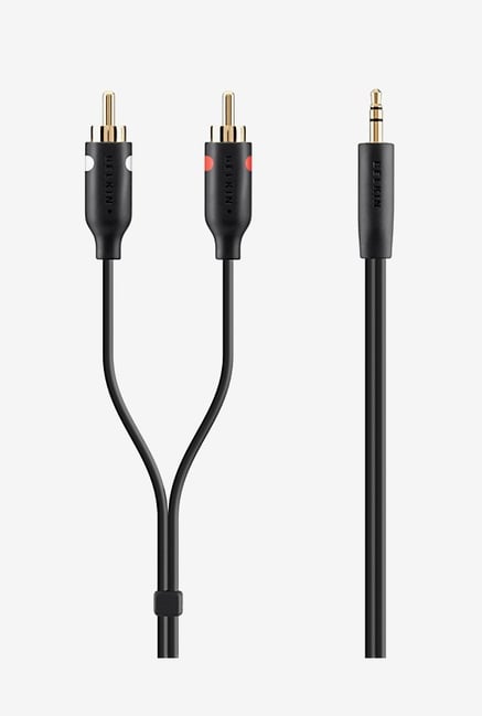 Belkin F3Y116bf2M Mini-Stereo to RCA Audio Cable Black Belkin F3Y116bf2M Mini-Stereo to RCA Audio Cable Black