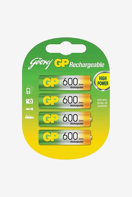 Godrej AA 600mAh Rechargeable Battery (Pack of 4) Godrej AA 600mAh Rechargeable Battery (Pack of 4)