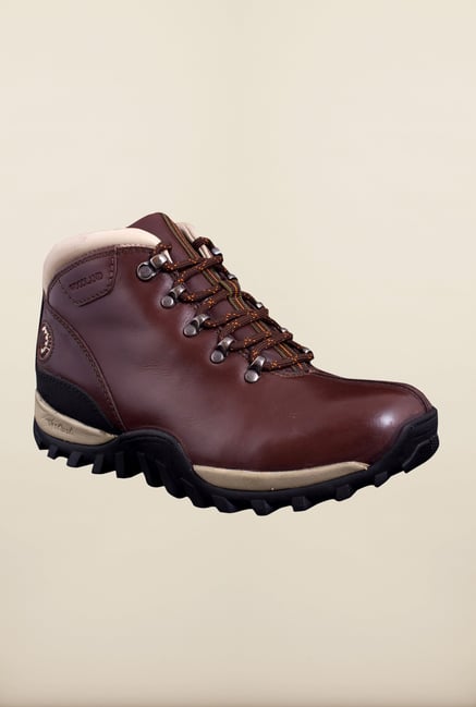 Woodland Maroon Ankle High Boots Woodland Maroon Ankle High Boots