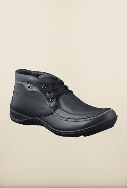 Woodland Black Ankle High Chukka Boots Woodland Black Ankle High Chukka Boots