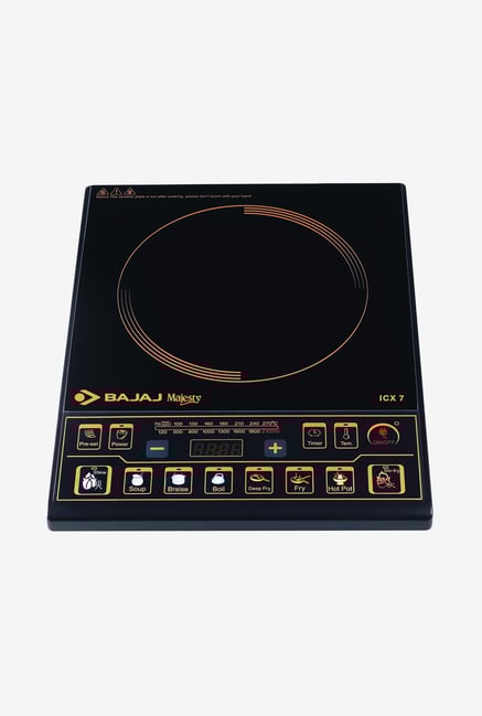 Bajaj Majesty 1900W ICX 7 Induction Cooktop Black Bajaj Majesty 1900W ICX 7 Induction Cooktop Black