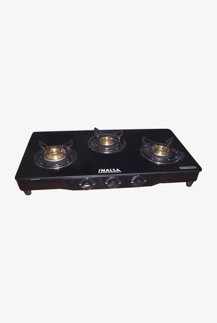 Inalsa Spark 3 Burner Gas Cooktop Black Inalsa Spark 3 Burner Gas Cooktop Black