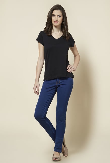 Zudio Black Solid T Shirt Zudio Black Solid T Shirt