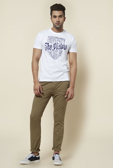 Zudio White Victors Print T Shirt Zudio White Victors Print T Shirt