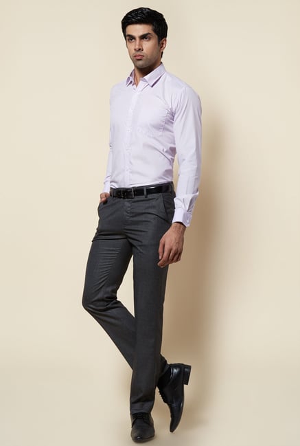 Zudio Purple Pin Striped Shirt Zudio Purple Pin Striped Shirt
