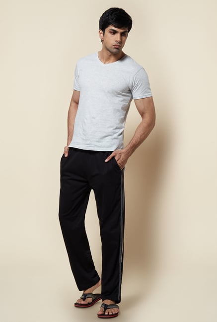 Zudio Black Solid Trackpant Zudio Black Solid Trackpant