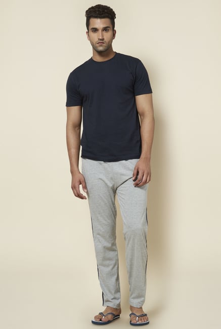 Zudio Grey Solid Cotton Trackpant Zudio Grey Solid Cotton Trackpant