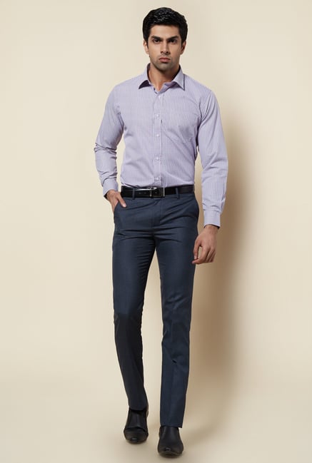 Zudio Navy Solid Slim Fit Trouser Zudio Navy Solid Slim Fit Trouser