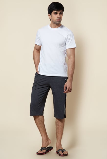 Zudio Carbon 3/4th Cotton Capri Zudio Carbon 3/4th Cotton Capri