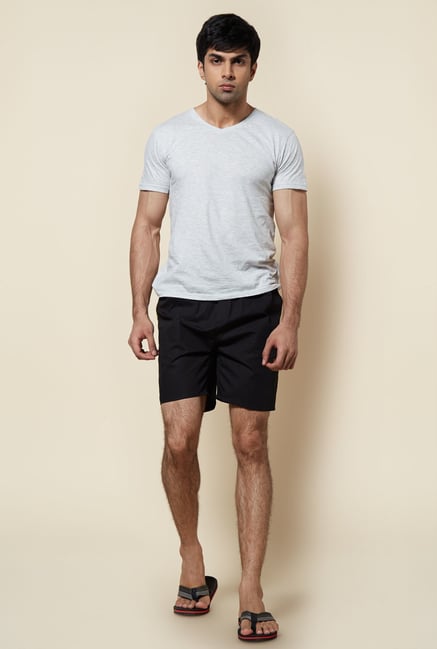 Zudio Black Solid Shorts Zudio Black Solid Shorts