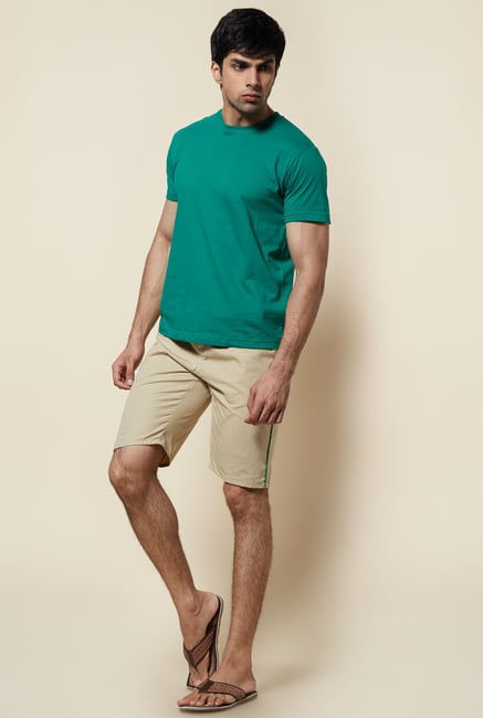 Zudio Beige 3/4th Cotton Capri Zudio Beige 3/4th Cotton Capri