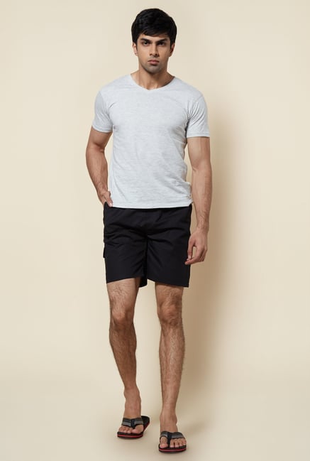Zudio Black Solid Shorts Zudio Black Solid Shorts