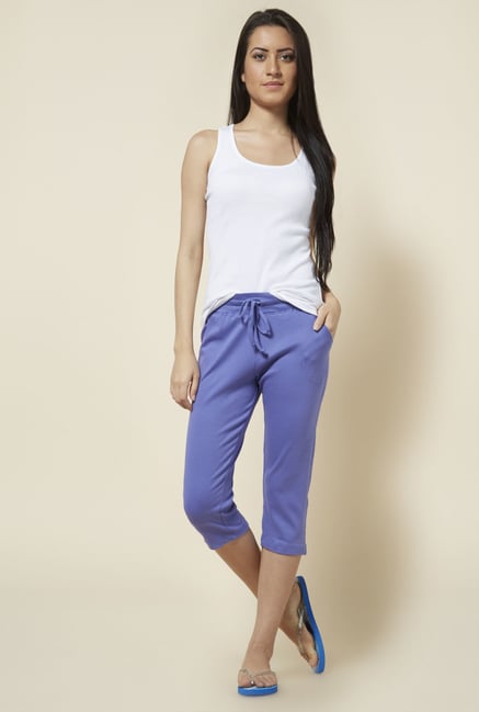 Zudio Indigo Solid Capris Zudio Indigo Solid Capris