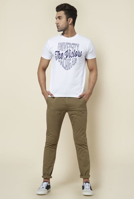 Zudio Beige Cotton Chinos Zudio Beige Cotton Chinos