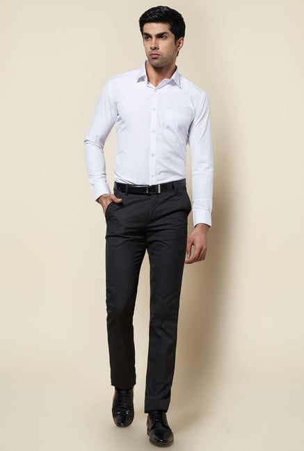Zudio White Solid Shirt Zudio White Solid Shirt