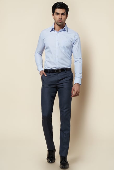 Zudio Aqua Striped Shirt Zudio Aqua Striped Shirt