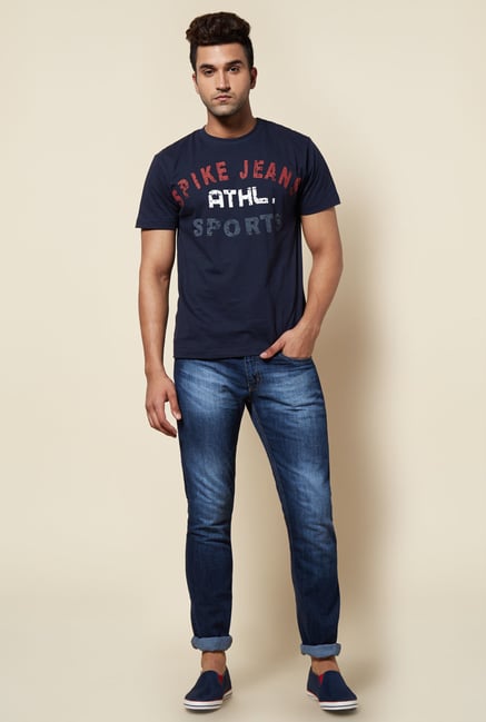 Zudio Navy Sports Print T Shirt Zudio Navy Sports Print T Shirt