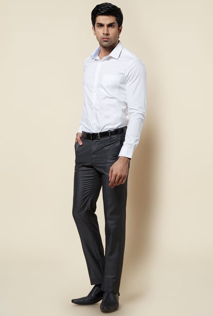 Zudio Grey Slim Fit Trouser Zudio Grey Slim Fit Trouser