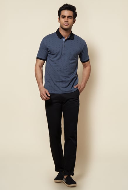 Zudio Grey Printed Polo T Shirt Zudio Grey Printed Polo T Shirt