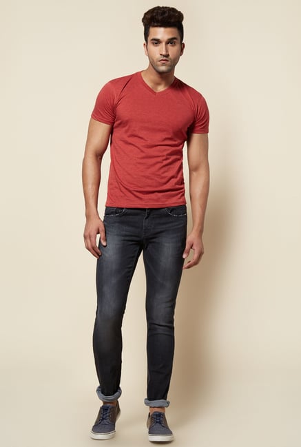 Zudio Rust Solid T Shirt Zudio Rust Solid T Shirt
