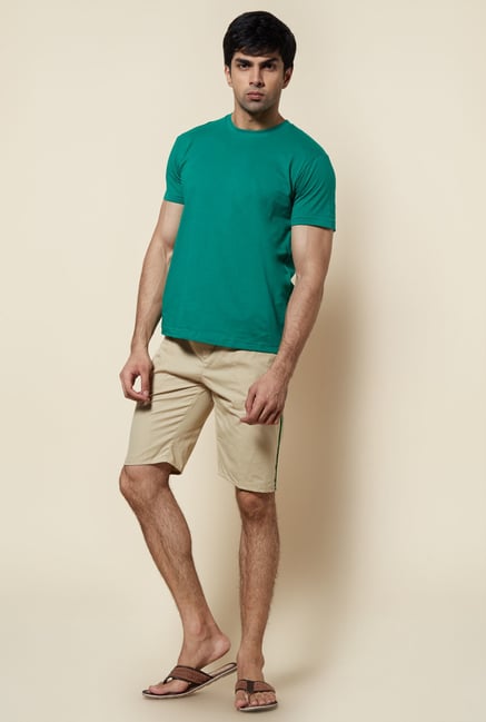 Zudio Teal Solid T Shirt Zudio Teal Solid T Shirt