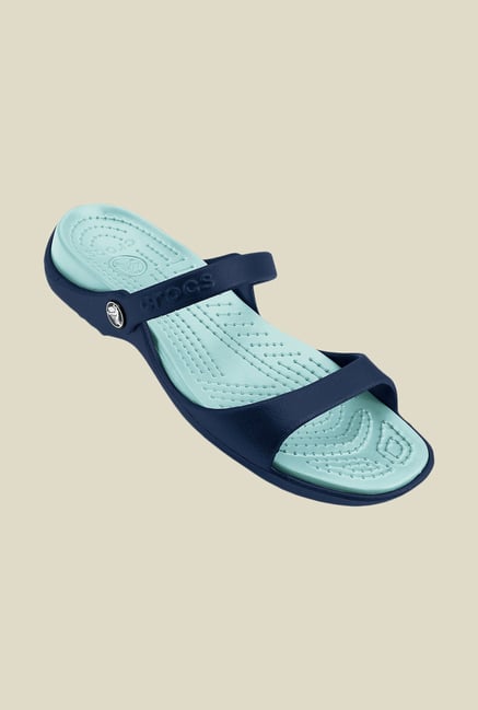 Crocs Cleo Navy & Sea Foam Sandals Crocs Cleo Navy & Sea Foam Sandals